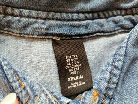 Košeľa denim, veľ. 122, denim,122