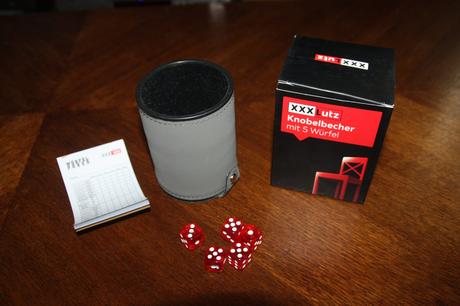 Pohárik s 5 kockami,