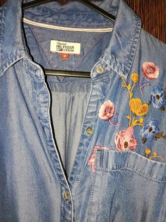 Riflové šaty tommy hilfiger, tommy hilfiger,s