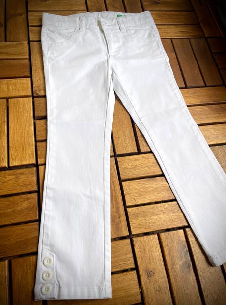 Biele džínsy united colors of benetton, benetton,110