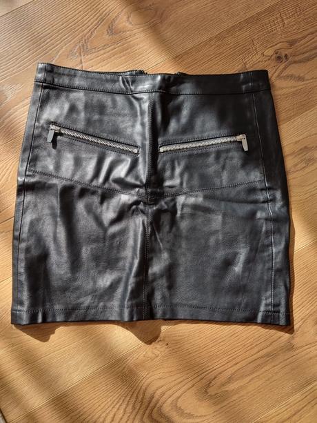Koženková sukňa so zipsami, reserved,34
