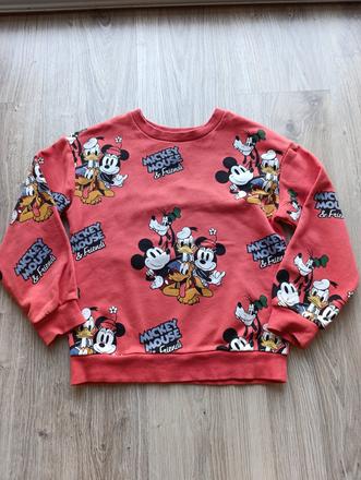 Uni oranžová mikina mickey, h&m,122