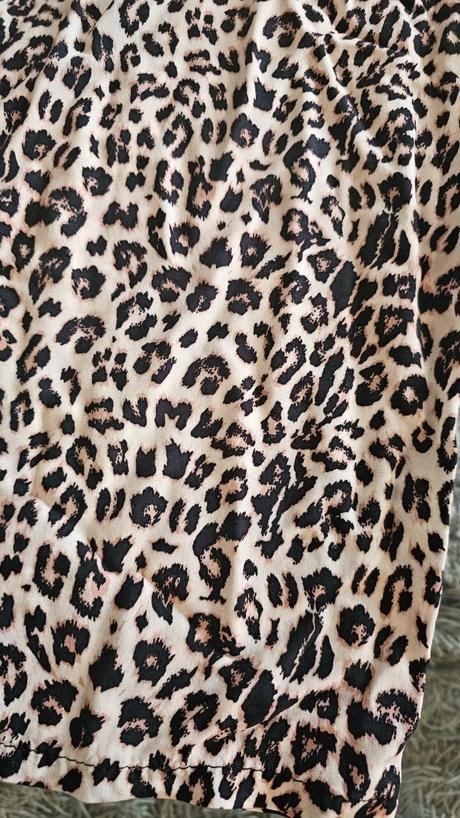 Široké leopardie nohavice v páse na gumu, m