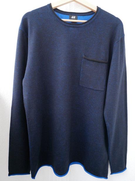 Pánsky modrý sveter h&m veľkosť m, h&m,m