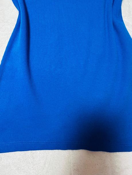 Vrúbkované modré tričko, m