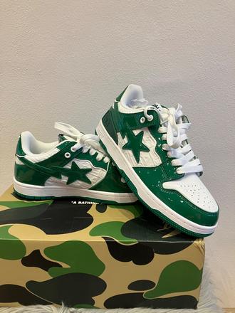 Tenisky bathing ape tmavozeleno biele, 42