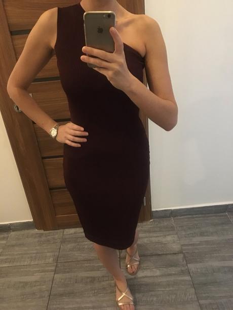 Šaty cez jedno rameno, h&m,s
