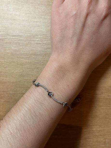 Náramok pandora s kvetinkami -16cm, pandora