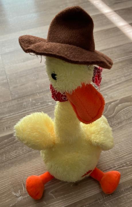 Plyšová spievajúca,tancujúca kačka/káčer, 