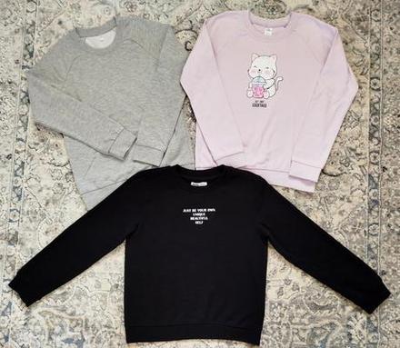 Pekné dievčenské mikiny 3ks, 134