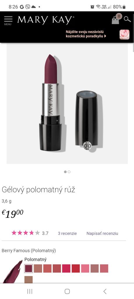 Mary kay rúž+ kontúrka, 