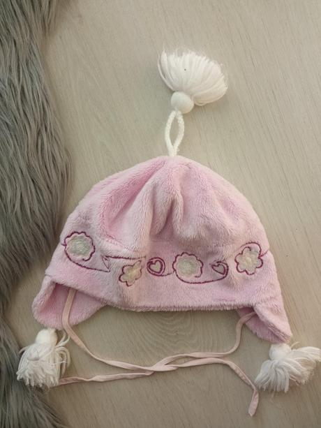 Dievčenská ružová zimná súprava čiapka a šál, 86