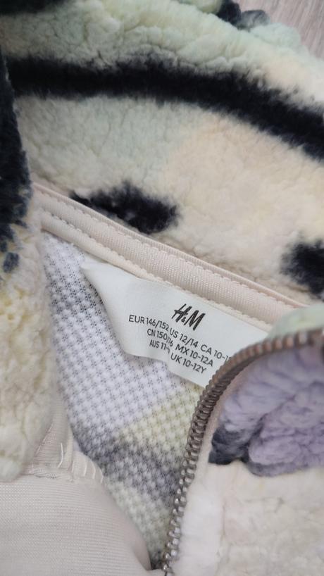 Plyšová mikina smiley world, h&m,146