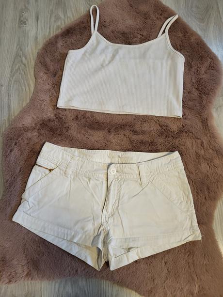 34 biele sortky, h&m,34