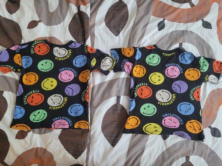Tričko dvojicky smajlík smiley, h&m,122