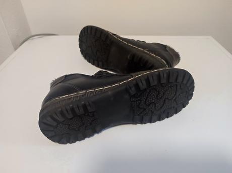 Kožené poltopánky s kožušinou, 37