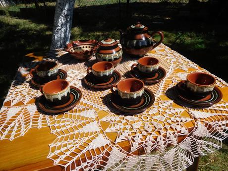 Bulharská keramika, sada kávičková,, 