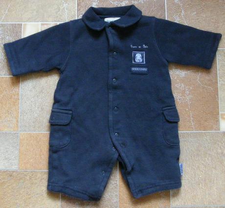 Tmavomodry podsity novorodenecky overal, 56