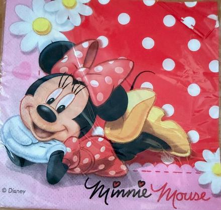 Decorata party servítky minnie mouse 33x33cm 20ks, 