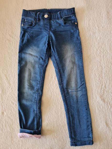 Zateplené rifle dievčenské veľ. 116, dopodopo,116