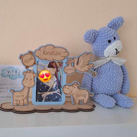 Fotoramik s údajmi  o narodení bábätka, 