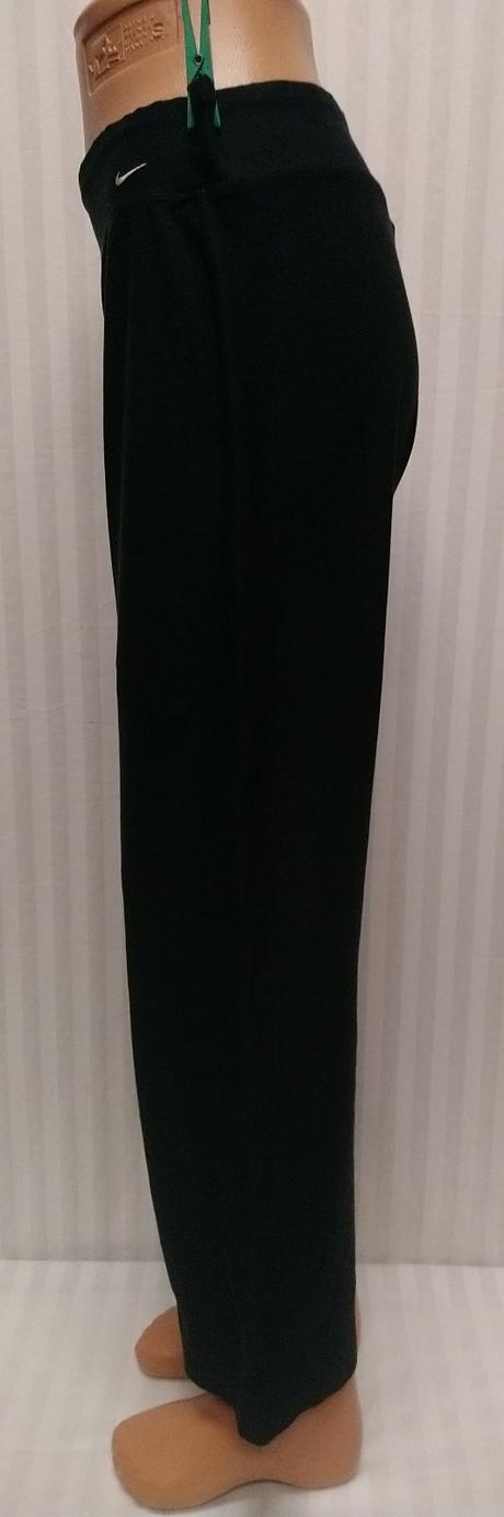Dámske elastické čierne nohavicové tepláky nike, l, nike,l