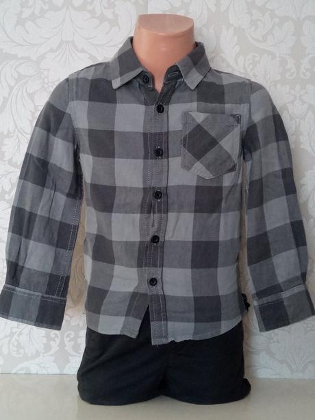 Chlapčenská kockovaná košeľa so zipsami (3-4 r.), dopodopo,104
