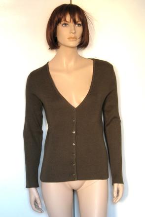 Olivovo zelený sveter, s