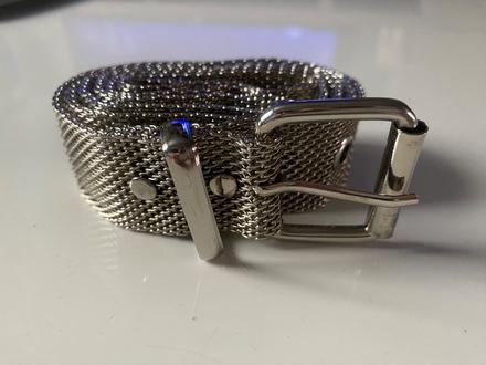 Kovový strieborný opasok, bershka