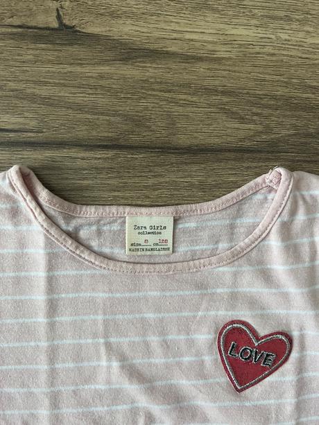 Tričko so srdiečkom, cena s poštou, zara,128