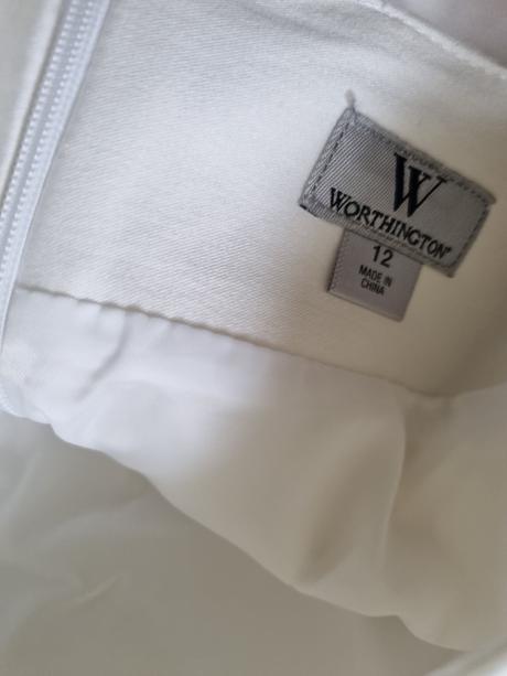 Biela úzka podšitá sukňa worthington 40, 40