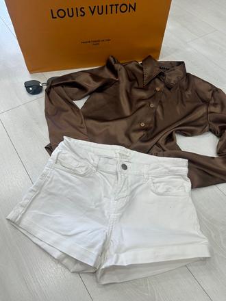H&m biele denim kraťasy, h&m,xs