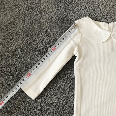 Biele vrubkovane body s golierikom v.70, 68