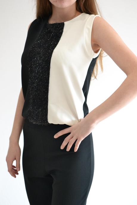 Čierno-biely overal s, s