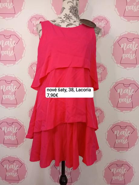 Nové cyklámenove šaty, 38 / m