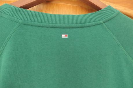Tommy hilfiger original krasna vysivana mikina m/l, tommy hilfiger,m