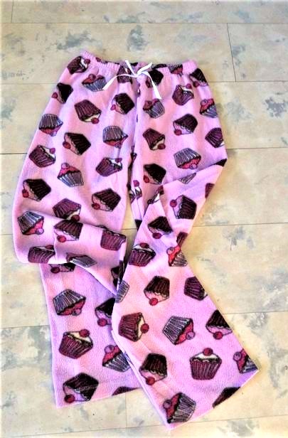 Flisové nohavice s muffinkami na spanie, m