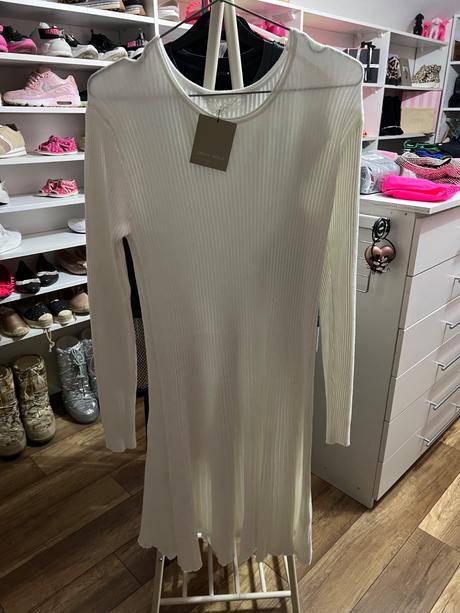 Teplejšie vrubkované šaty green apple, m