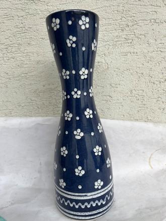 Gmundner luxusna keramika vaza vysoka 30cm modra b, 