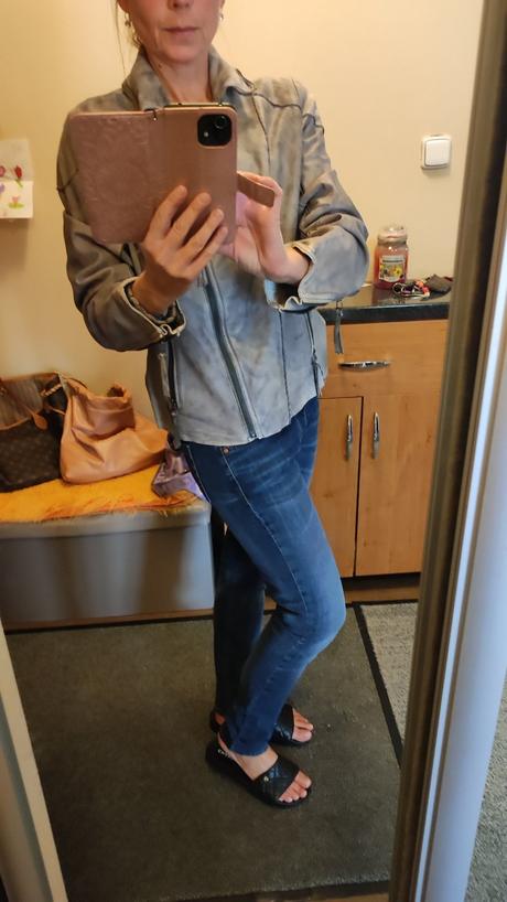 Kožená dámska bunda comma, l