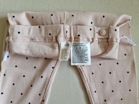 Rebrovaná bavlnená súprava h&m, h&m,98