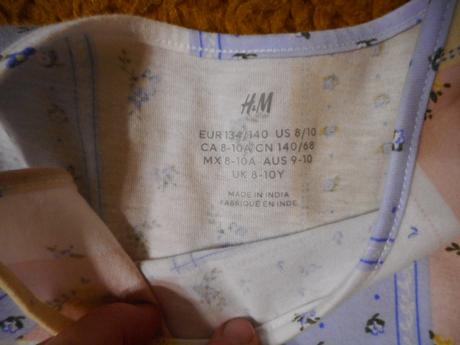 3x dievčenské bavlnené šaty 134/140, h&m,134