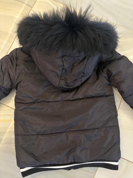 Zimná bunda s prírodnou kožušinou, 140