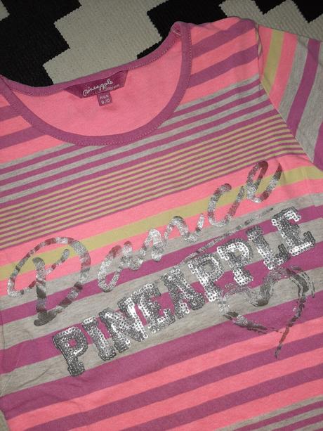 Nádherné farebné pásikové tričko pineapple 8-10r., 140