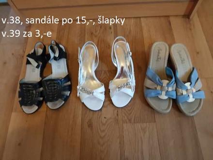 Dámska obuv-poltopánky, sandále v.38, 38