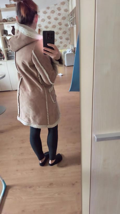 Svetlohnedý zimný kabát/kožuch, m