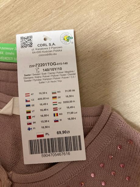 Nenoseny svetrik, coccodrillo,140