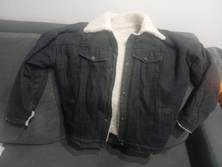 Krátka riflova zateplená bunda s, s