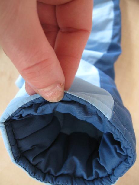 Bledomodrá bundička so žirafkou na zimu, 80