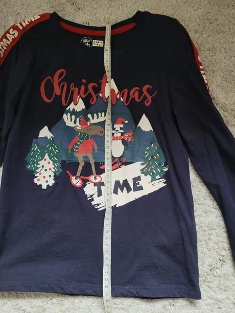 Tricka s vianočným motívom dvojičky little kids, 128